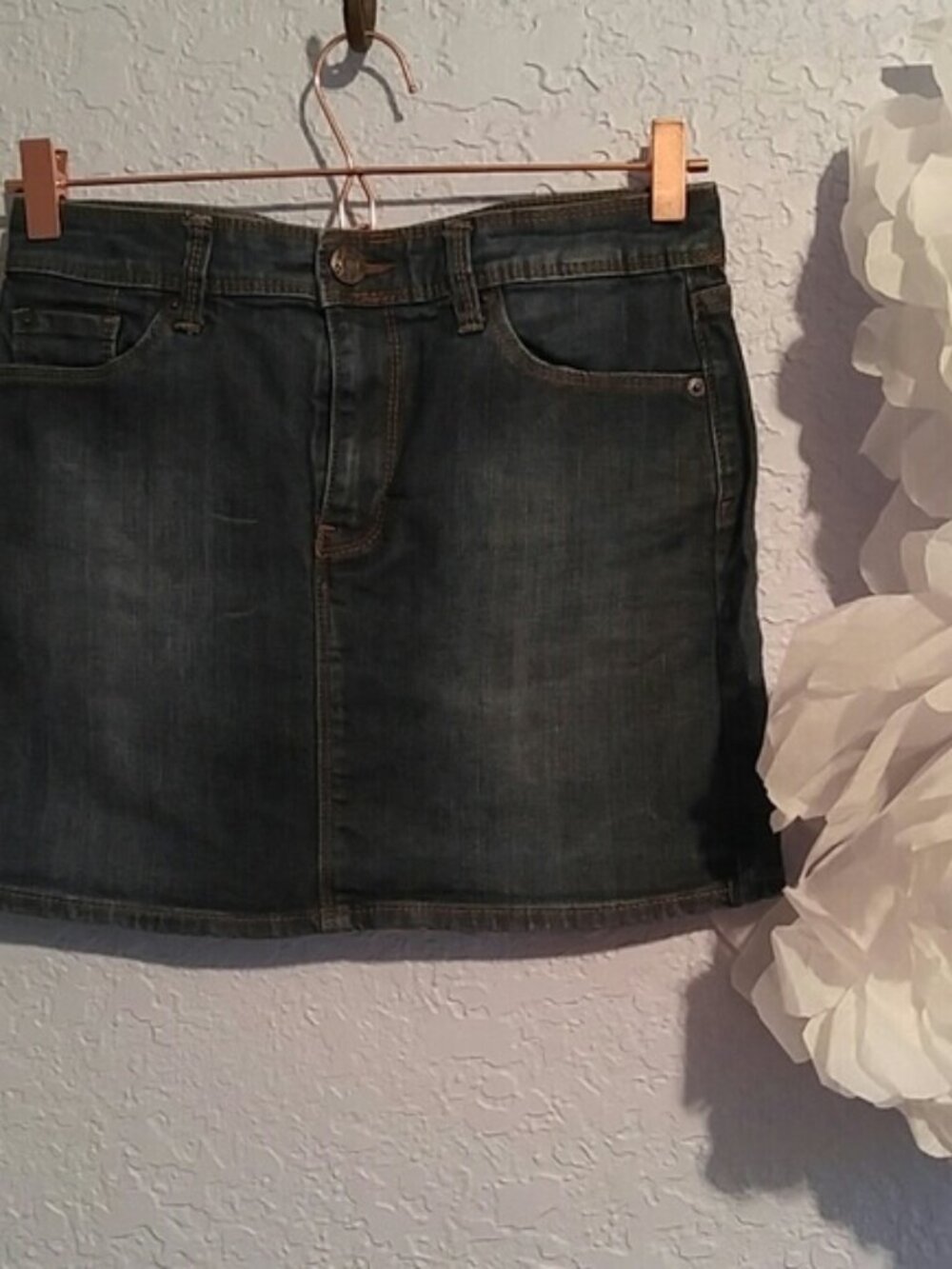 GAP 1969 SZ 4 Classic Mini Cotton & Spandex A-line Stretch Denim Skirt
